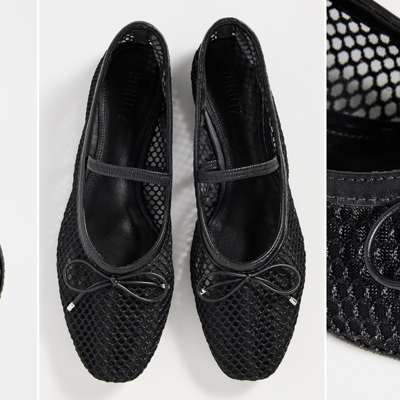 SCHUTZ Shoes - SCHUTZ Black Mesh Loafers